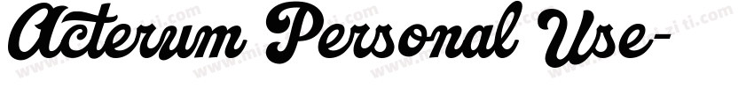 Acterum Personal Use字体转换